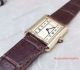 2017 Knockoff Cartier Tank Solo Gold White Dial Leather Band Women Watch (14)_th.jpg